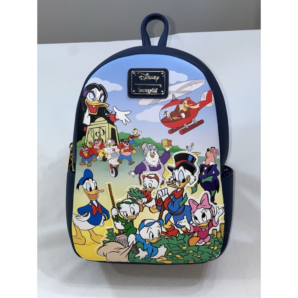Loungefly DuckTales Cast Donald Duck Scrooge Backpack BoxLunch Exclusive NWT
